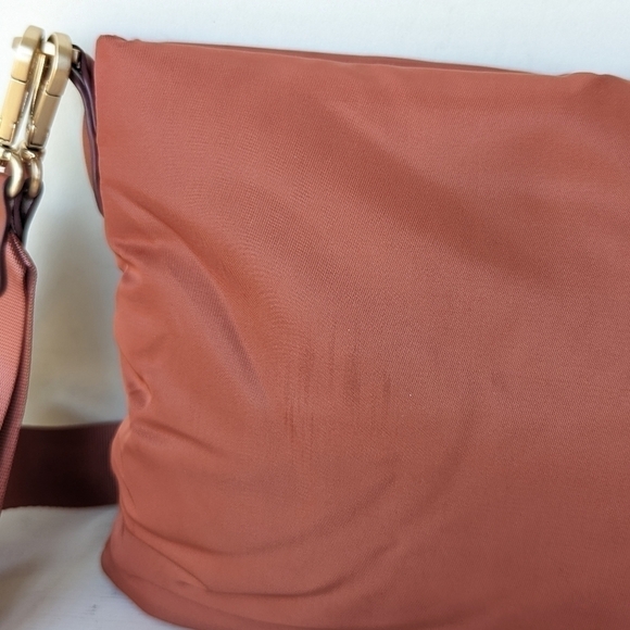 A New Day Puffer Coral Rose Messenger Crossbody Bag Purse - Picture 9 of 10